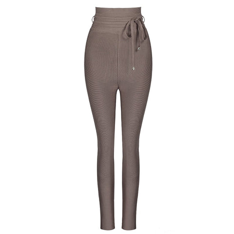 Pbong High Quality Black Grey Pink Rayon Bandage Pant Sexy Fashion Celebrity Pant