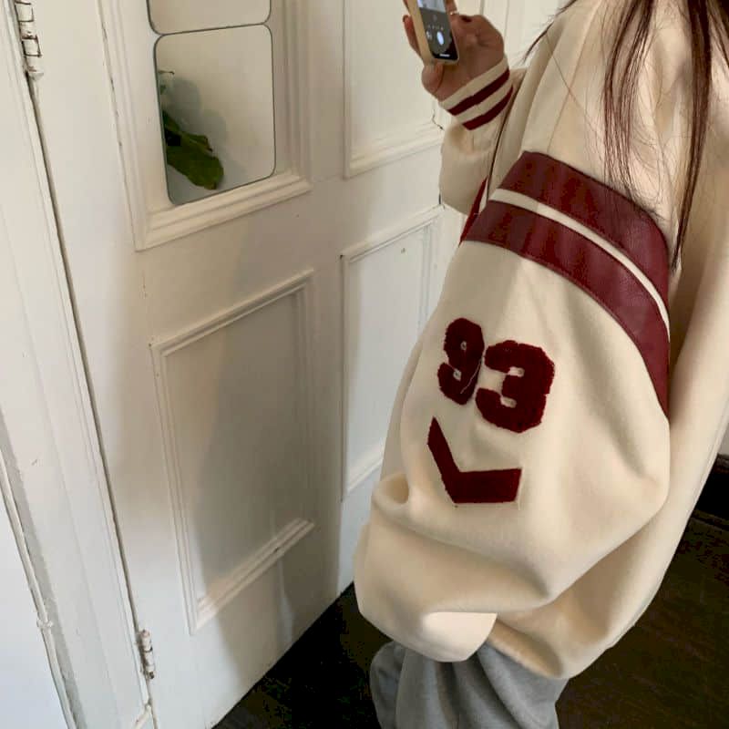 Jacket Women Jackets Oversized Baseball Punk Clothes Autumn/winter New Clothes Korean Students Thickened Plus Velvet Sweatshirt