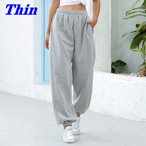 Sweatpants Women Baggy Gray Women's Sports Pants Women's Joggers Wide Leg Oversized Streetwear High Waisted Woman Pants