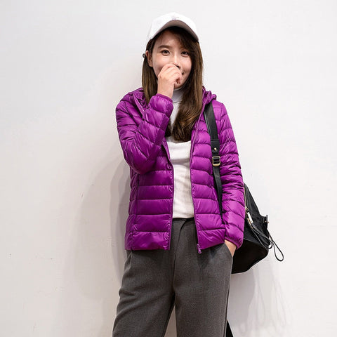 New Brand 90% White Duck Down Jacket Women Autumn Winter Warm Coat Lady Ultralight Duck Down Jacket Female Windproof Parka
