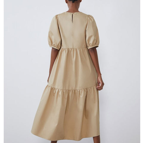 Pbong  mid size graduation outfit romantic style teen swag clean girl ideas 90s latina aestheticFandy Lokar Solid O Neck Dresses Women Fashion Asymmetrical Dress Women Elegant Poplin Dresses Female Ladies HW