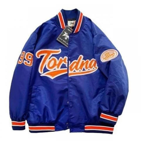 Hip Hop Baseball Uniform Flocking Printed Jacket Streetwear Loose Patchwork Jacket Men's Tops Women's Jackets Oversized Jackets