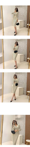 Korean Knitting 3 Pieces Set Women Knitted Sling + Cardigan And Pencil Skirts Casual Simple Office Lady Skirt Suit