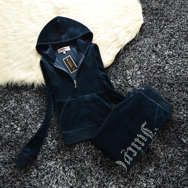 Velvet Zipper Sweatshirt And Pants Fat Sister Sportswear Women's Brand Spring/Fall Fabric Tracksuits Velour Suit Hoodies