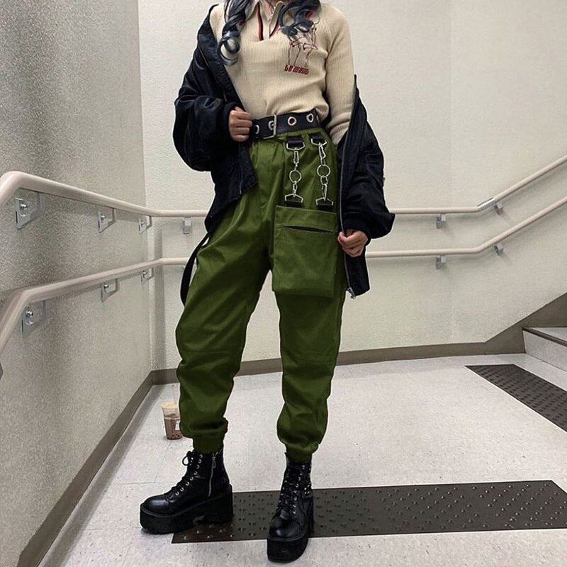 Pbong mid size graduation outfit romantic style teen swag clean girl ideas 90s latina aestheticHarajuku Ribbon Cargo Pants Women Plus Size Joggers Winter Sweatpants Trousers Black Loose Wide Leg Sweat Pants Femme