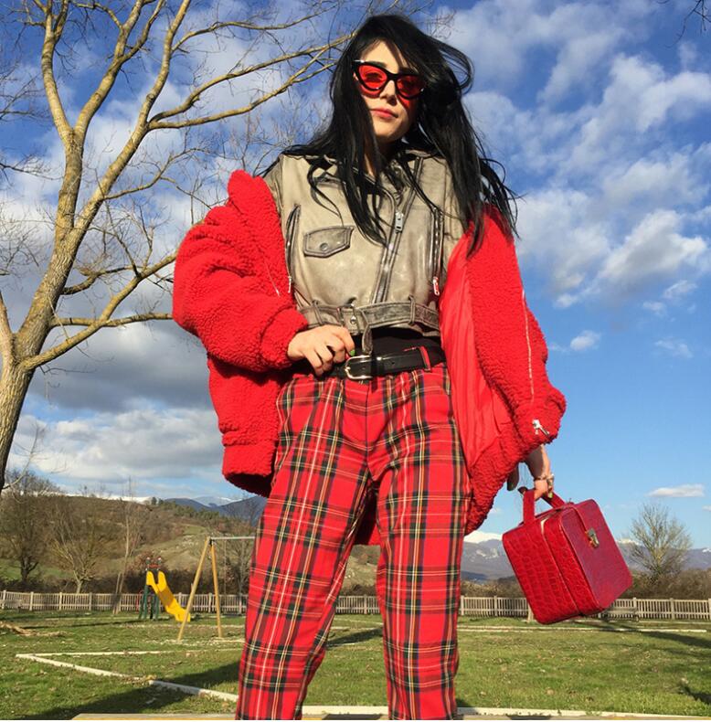 New Plaid Pants Women Hight Waist  Trousers Women Harem Pants  Full Length  Streetwear  Pockets  Plus Size Women Spring Pbong mid size graduation outfit romantic style teen swag clean girl ideas 90s latina aesthetic