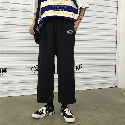 Pants Women Printed Leisure Chic Unisex Couples Trousers Harajuku Womens Loose Daily Setreetwear Hip-hop Ins Retro New Ulzzang