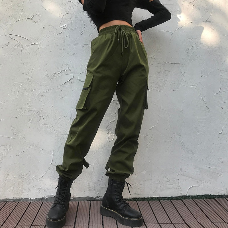 Pbong mid size graduation outfit romantic style teen swag clean girl ideas 90s latina aestheticHarajuku Ribbon Cargo Pants Women Plus Size Joggers Winter Sweatpants Trousers Black Loose Wide Leg Sweat Pants Femme