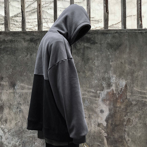 women's winter top retro stitched women's Hoodie loose velvet zipper men's and sweatshirt women  clothes for teens