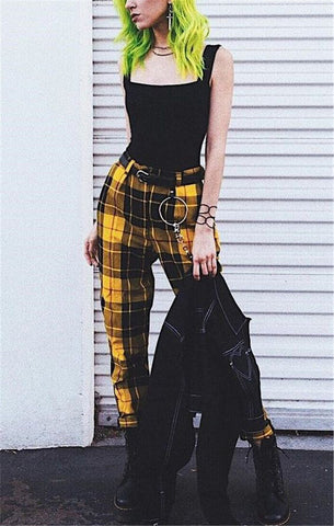 New Plaid Pants Women Hight Waist  Trousers Women Harem Pants  Full Length  Streetwear  Pockets  Plus Size Women Spring Pbong mid size graduation outfit romantic style teen swag clean girl ideas 90s latina aesthetic