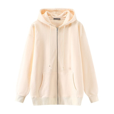 Oversize Girls Thick Hoodies Spring Fashion Ladies Streetwear Fleece Outfits Y2K Boyfriend Loose Hoodies Unisex Women Chic