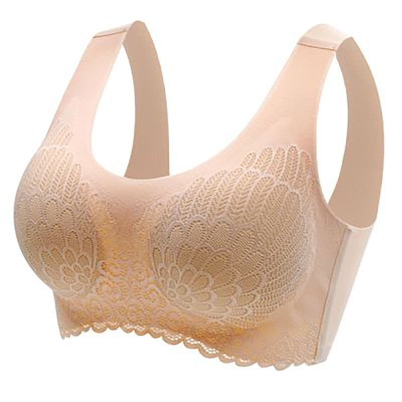 Link Plus Size Bra 3XL4XL Seamless Bras For Women Underwear BH Sexy Bralette With Pad Vest Top Bra