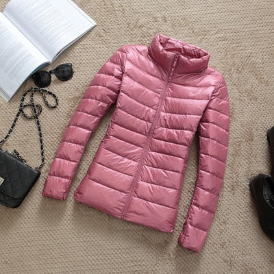 New Brand 90% White Duck Down Jacket Women Autumn Winter Warm Coat Lady Ultralight Duck Down Jacket Female Windproof Parka