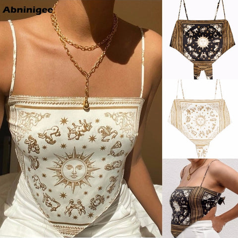 Pbong mid size graduation outfit romantic style teen swag clean girl ideas 90s latina aestheticCrop Top Women Y2k Backless Printed Tube Top Sexy Spahetti Strap Back Bandage Summer Top Ladies Hem Asymmetric Camisole