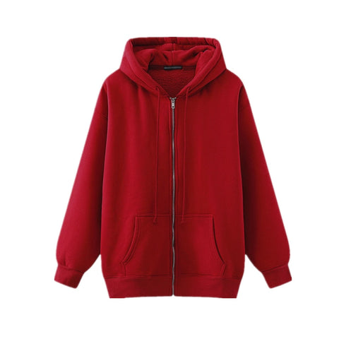 Oversize Girls Thick Hoodies Spring Fashion Ladies Streetwear Fleece Outfits Y2K Boyfriend Loose Hoodies Unisex Women Chic