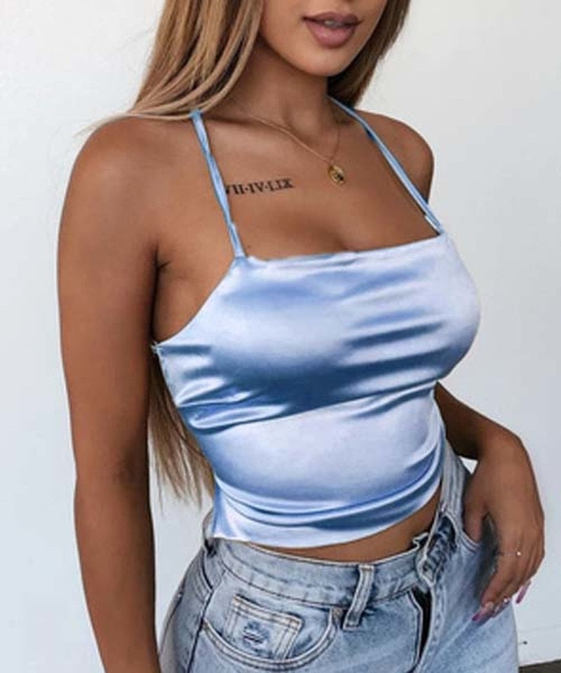 Pbong mid size graduation outfit romantic style teen swag clean girl ideas 90s latina aestheticCrop Top Women Y2k Backless Printed Tube Top Sexy Spahetti Strap Back Bandage Summer Top Ladies Hem Asymmetric Camisole