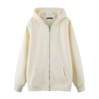 Oversize Girls Thick Hoodies Spring Fashion Ladies Streetwear Fleece Outfits Y2K Boyfriend Loose Hoodies Unisex Women Chic