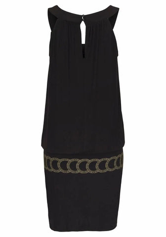 New Summer Casual Women Dress Sleeveless O-Neck Solid Off Shoulder Dress Fashion Loose Black Hollow Female Dresses Vestidos