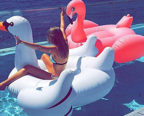 Pbong mid size graduation outfit romantic style teen swag clean girl ideas 90s latina aesthetic60 Inches Giant Summer Toys Inflatable Rose Gold Flamingo Swan Ride-on Swimming Pool Games Water Mattress Floats For Adult Pool