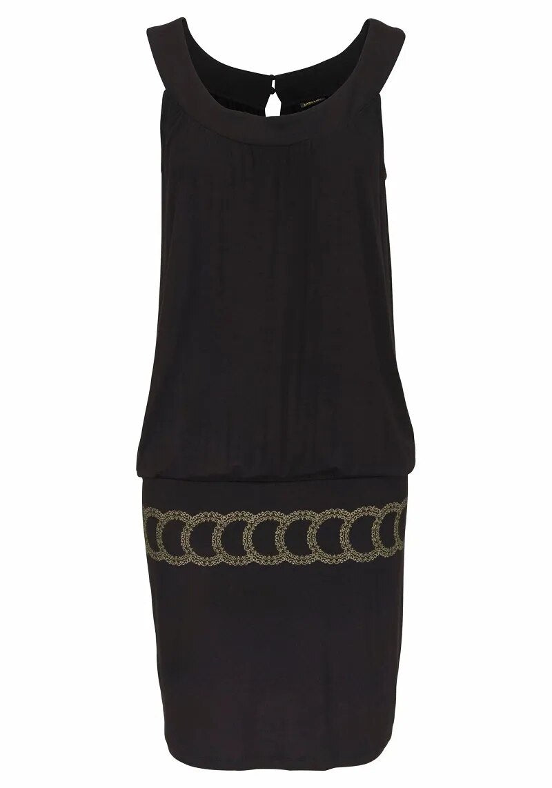 New Summer Casual Women Dress Sleeveless O-Neck Solid Off Shoulder Dress Fashion Loose Black Hollow Female Dresses Vestidos