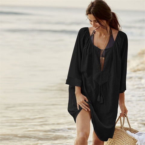 Chiffon Beach Cover up Saida de Praia Beach dress plus size Swimwear kaftan Bikini cover up Bathing suit Cover ups Tunics