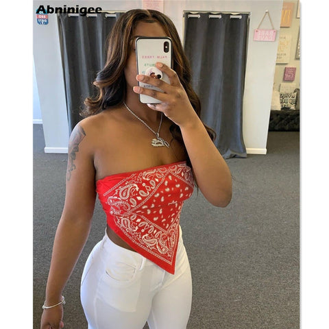 Pbong mid size graduation outfit romantic style teen swag clean girl ideas 90s latina aestheticCrop Top Women Y2k Backless Printed Tube Top Sexy Spahetti Strap Back Bandage Summer Top Ladies Hem Asymmetric Camisole