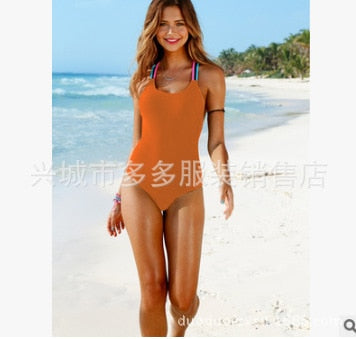 Women Swimsuit Female Bikini One Piece Swimwear Backless Beachwea Bikini Push-Up Padded Bathing