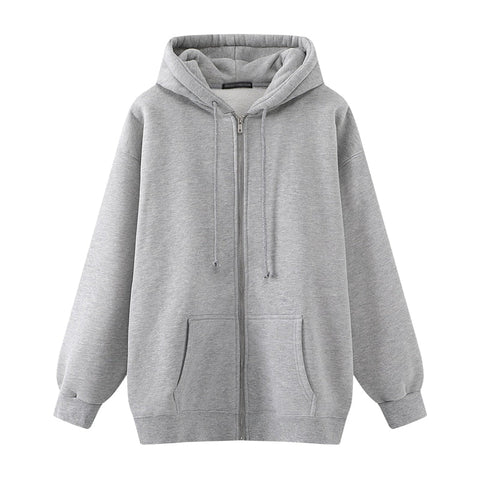 Oversize Girls Thick Hoodies Spring Fashion Ladies Streetwear Fleece Outfits Y2K Boyfriend Loose Hoodies Unisex Women Chic