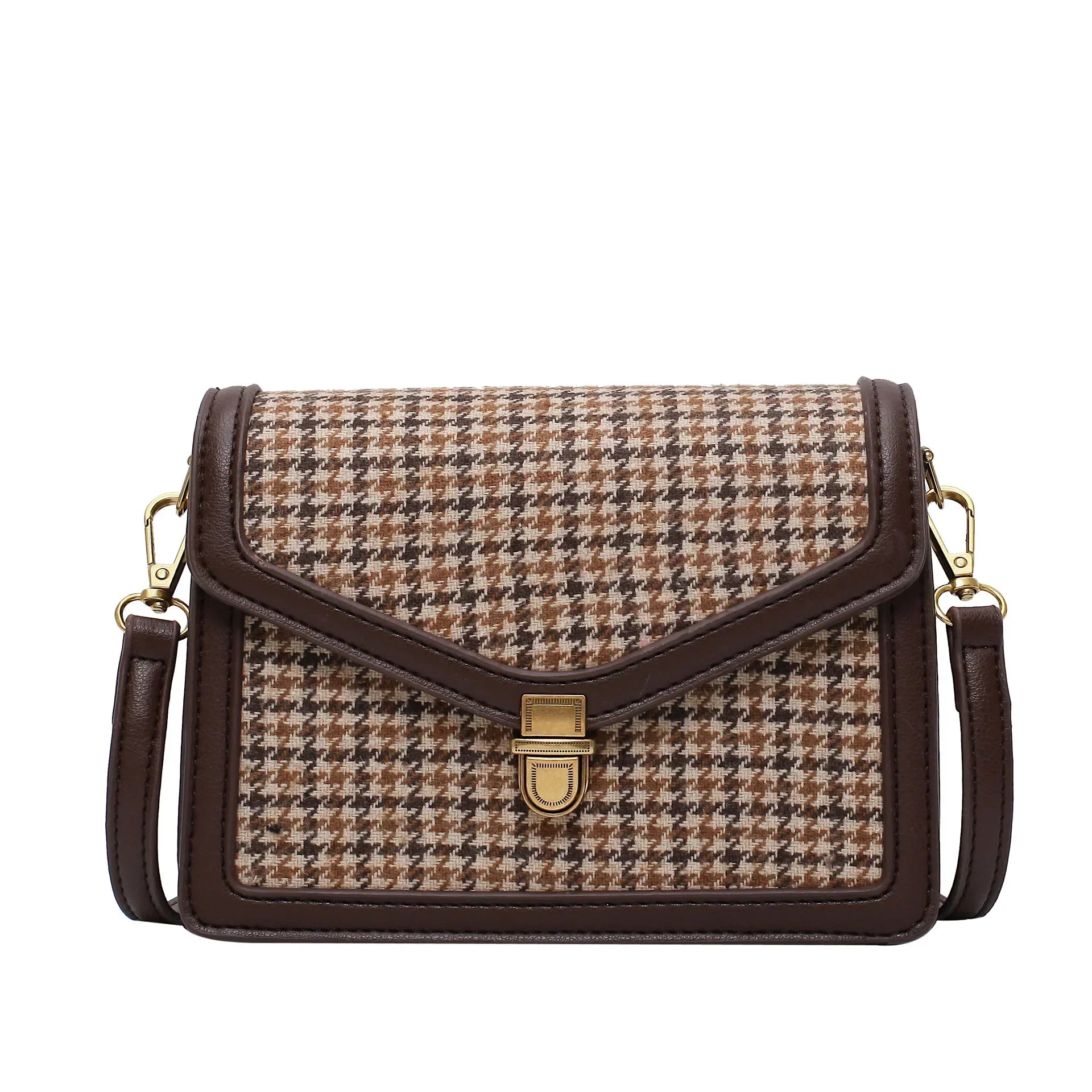 Plaid PU Leather Crossbody Bags For Women Luxury Vintage Shoulder Messenger Small Bag Female Trend Travel Handbags Purse