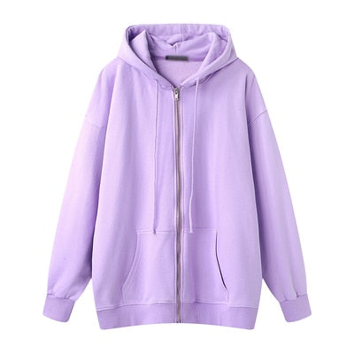 Oversize Girls Thick Hoodies Spring Fashion Ladies Streetwear Fleece Outfits Y2K Boyfriend Loose Hoodies Unisex Women Chic