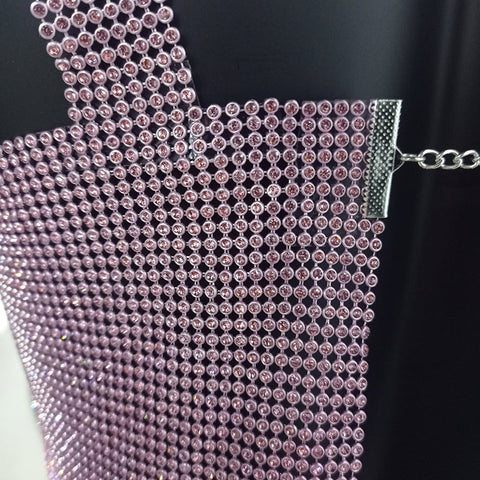 Pbong  mid size graduation outfit romantic style teen swag clean girl ideas 90s latina aesthetic freaknik tomboy swaggy going out  Glitter Nightclub Backless Rhinestone Tank Top Women Sexy Metal Crystal Diamonds Sequined Night Club Party Wear Crop Top