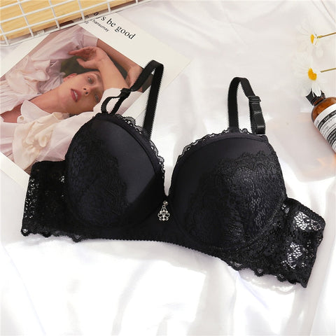 Sexy Women Lingerie Bras for Push Up Lace Floral Bra Supper Padded Bra Top Underwired Underwear Plus Size B C Cup Tops