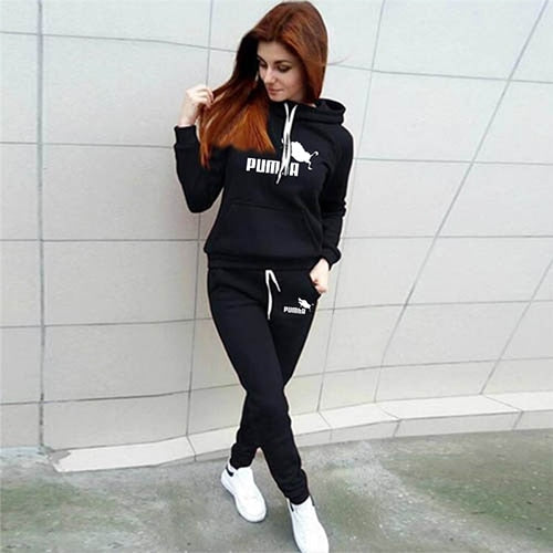 Women's Tracksuit Hoodies 2 Piece Set Sweatshirt + Pants Women Sport Suit Spring And Autumn Sportswear