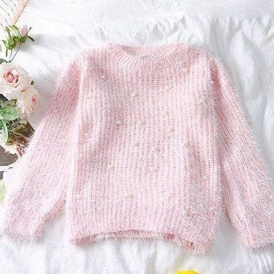 New Autumn Winter Two Piece Set Tracksuit Women Elegant Beading Knitted Sweater+High Waist Tweed Mermaid Skirt Ladies Outfits