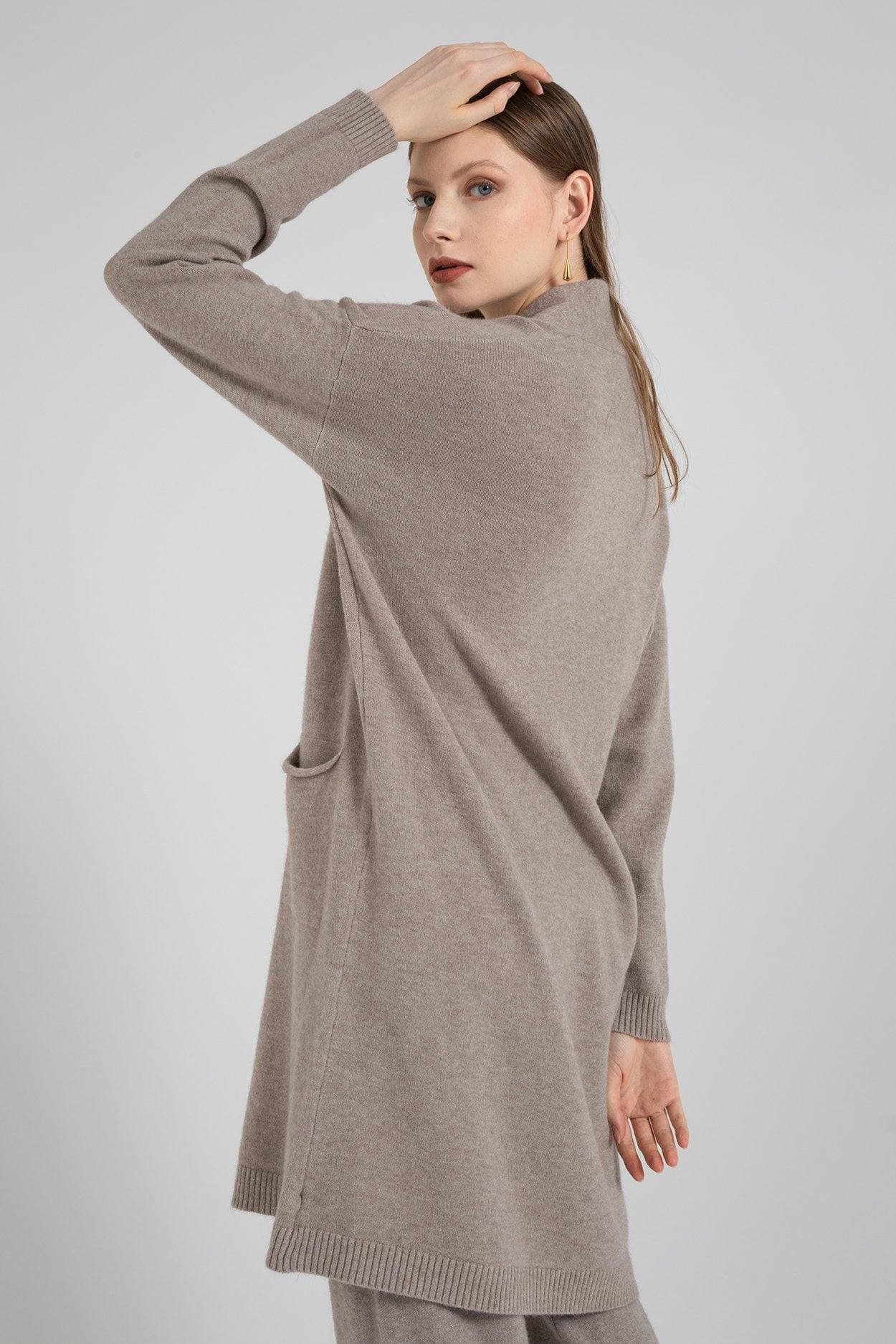 Open Front Sweater with Pocket