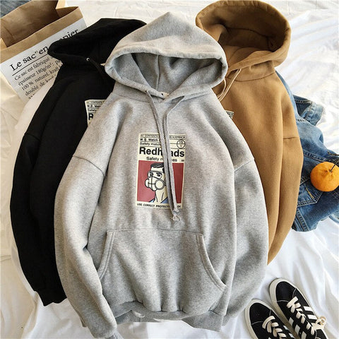 Harajuku plus size Sweatshirts Women clothing Long Sleeve oversize Hoodie clothes jacket warm Hoody Streetwear tops