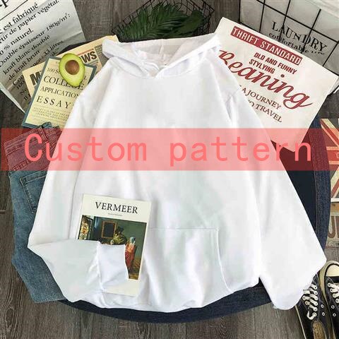 Print Line Smile Sad Face plus size women Sweatshirt Long Sleeve clothes Casual tops Pullover Hoodies