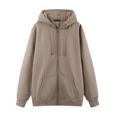 Oversize Girls Thick Hoodies Spring Fashion Ladies Streetwear Fleece Outfits Y2K Boyfriend Loose Hoodies Unisex Women Chic
