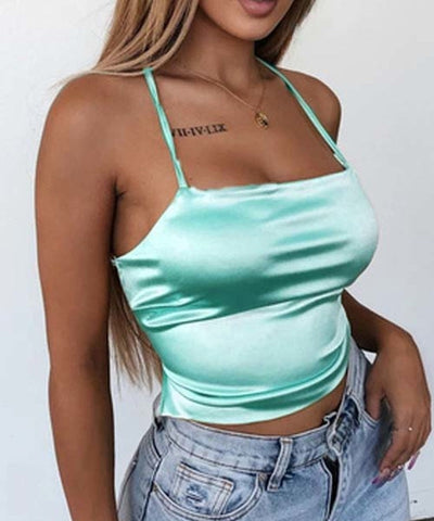 Pbong mid size graduation outfit romantic style teen swag clean girl ideas 90s latina aestheticCrop Top Women Y2k Backless Printed Tube Top Sexy Spahetti Strap Back Bandage Summer Top Ladies Hem Asymmetric Camisole