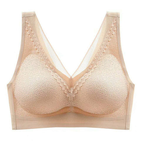 Plus Size Bra 3XL4XL Seamless Bras For Women Underwear BH Sexy Lace Brassiere Push Up Bralette With Pad Vest Top Bra