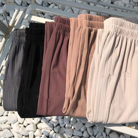 Pants Women Comfortable Loose Breathable Students Korean Style Casual Elegant Wide Leg High Elastic Waist Trendy Womens Trousers