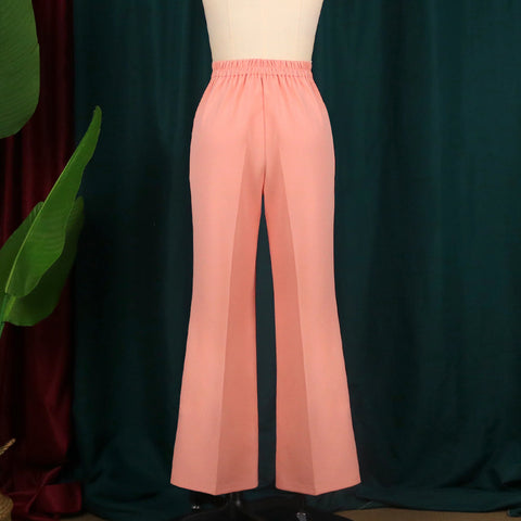 Pbong mid size graduation outfit romantic style teen swag clean girl ideas 90s latina aestheticWomen Pants High Waist Pink Elegant Wide Leg Trousers with Elastic Band Female African Fashion Casual Office Business Outfit New