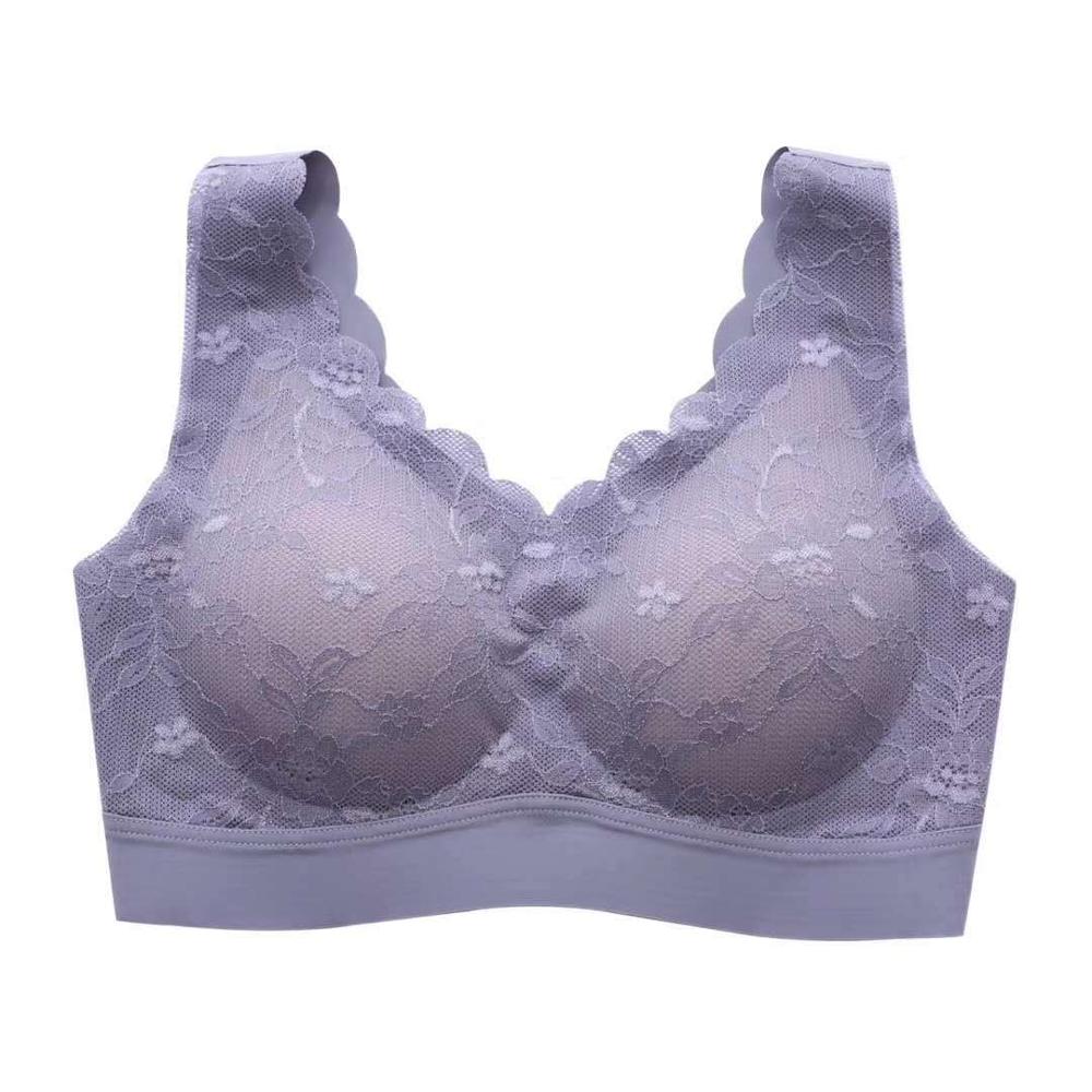 Plus Size Bra 3XL4XL Seamless Bras For Women Underwear BH Sexy Lace Brassiere Push Up Bralette With Pad Vest Top Bra