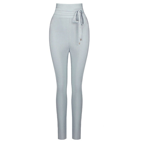 Pbong High Quality Black Grey Pink Rayon Bandage Pant Sexy Fashion Celebrity Pant