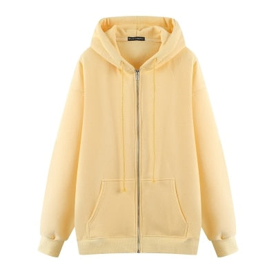 Oversize Girls Thick Hoodies Spring Fashion Ladies Streetwear Fleece Outfits Y2K Boyfriend Loose Hoodies Unisex Women Chic