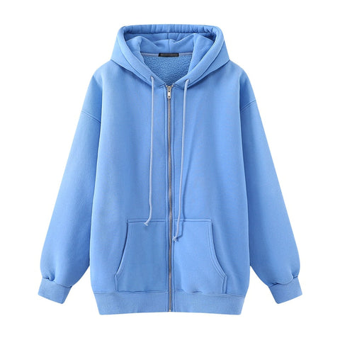 Oversize Girls Thick Hoodies Spring Fashion Ladies Streetwear Fleece Outfits Y2K Boyfriend Loose Hoodies Unisex Women Chic