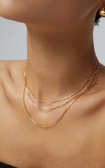 925 STERLING SLIVER MULTI CHAIN NECKLACE