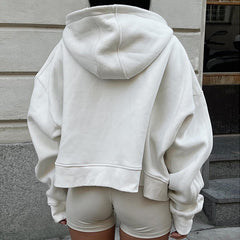 Street oversize style embroidered hoodie
