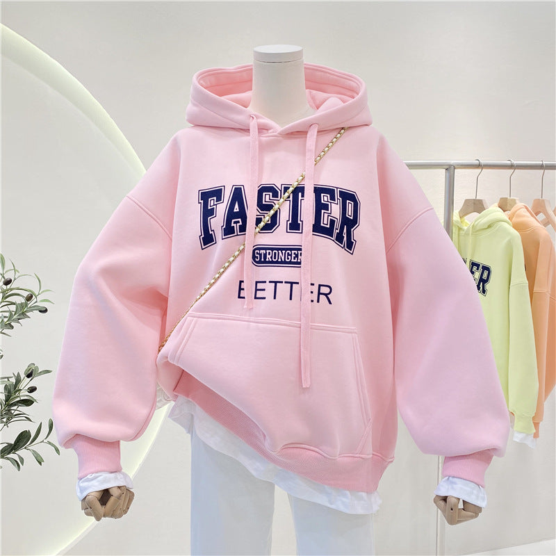 Thickened Letter Hoodie