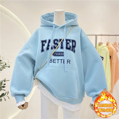 Thickened Letter Hoodie